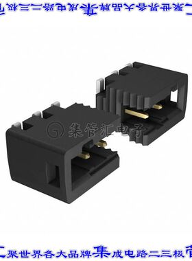 XW4K-06A1-H1 端子块连接器6POS接头公引脚带罩2.54mm黑色90DEG表