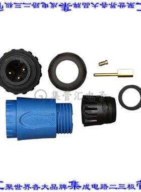 C01620H00320010 圆形连接器4POS插头公引脚螺钉镀金自由悬挂