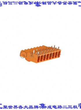 1623000000 端子块连接器8POS接头母型插口5.08mm橙色90DEG通孔