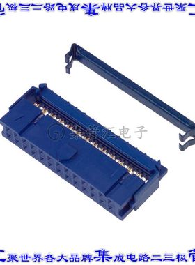 CWR-217-26-0000 矩形连接器26POS插座2排2.54mm母插口蓝色IDC镀