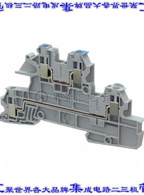 3076035 端子块连接器4POS馈通式2排5.2mm蓝色灰色12-26AWG