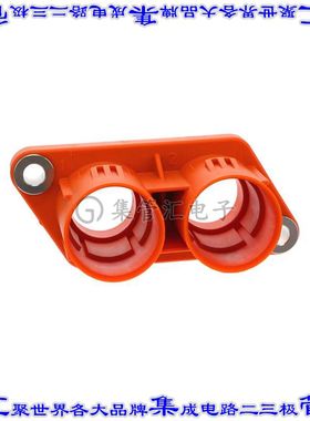 2141784-2 矩形连接器外壳2POS插头公形引脚橙色面板安装