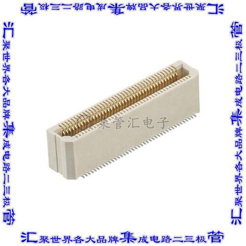M58-2500842R 板对板连接器80POS插座外罩触点2排0.5mm表贴SMD镀