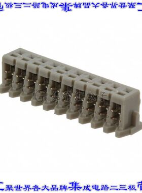 10KR-6H-P 矩形连接器10POS插口2mm母插口灰色IDC锡自由悬挂