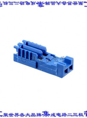 281786-2 矩形连接器2POS插头2.54mm母插口蓝色IDC锡自由悬挂
