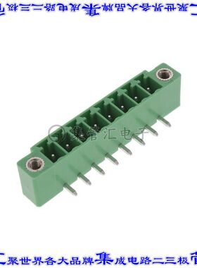 395166008 0395166008端子块连接器8POS接头公引脚带罩3.81mm绿色