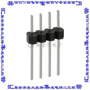 PEC04SAEN 2.54mm公形插针通孔直针锡 针座连接器4POS分离式