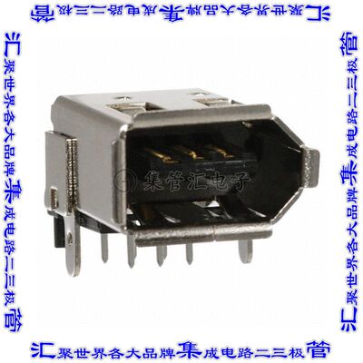 A-IES-DIP-C 连接器火线(IEEE1394)插座6POS通孔直角