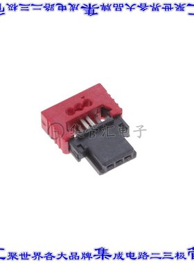 234451-E 矩形连接器3POS插座1.27mm母插口黑色IDC镀金自由悬挂