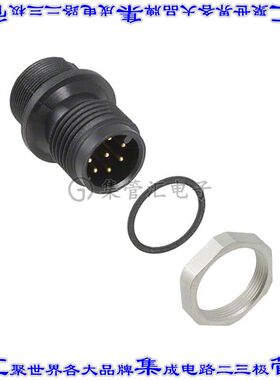 1436440 圆形连接器8POS插头公引脚焊杯镀金面板安装