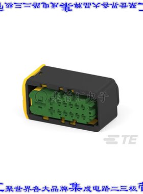 3-2358263-1 矩形连接器外壳13POS插座2排母形插口绿色自由悬挂