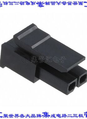 G881H0221C3HR 矩形连接器外壳2POS插座3mm母形插口黑色自由悬挂