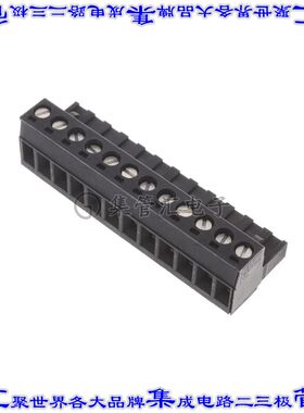 1756450 端子块连接器12POS插头母插口5mm黑色自由悬挂