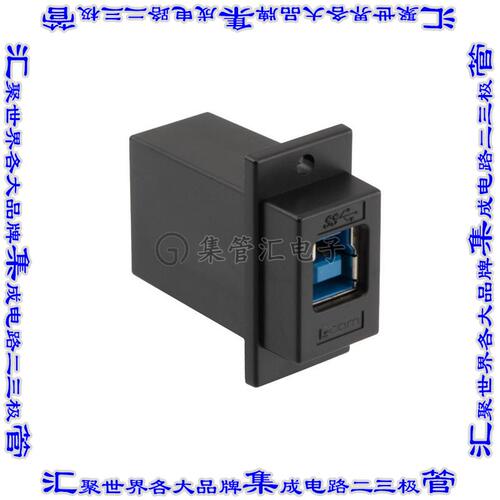 ECF504-3BA-BLK 连接器adapter适配器 USB-A插座 至 USB-B插座
