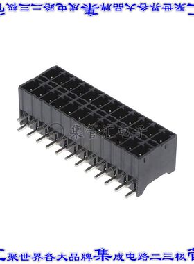 1749625 端子块连接器24POS接头公引脚带罩2排3.81mm黑色90DEG通