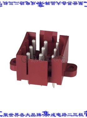 207441-7 针座连接器9POS接头3排5mm公形插针通孔直针锡