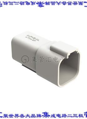 AT04-6P-WHT 矩形连接器外壳6POS插座2排公形引脚白色自由悬挂