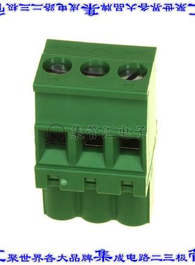 284040-3 端子块连接器3POS插头母插口5mm绿色自由悬挂