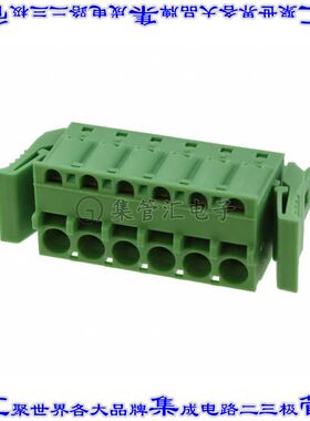 1808608 端子块连接器6POS插头母插口5.08mm绿色自由悬挂