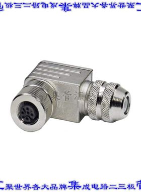 1430433 圆形连接器5POS插座母插口螺钉镀金自由悬挂直角