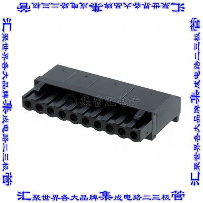 ELFF10230 端子块连接器10POS插头母插口5.08mm黑色自由悬挂