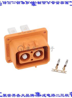 ELRA2W0310 矩形连接器2POS插座16mm公引脚橙色螺钉面板安装