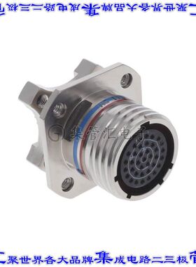 KJAD0T15F35SN115 圆形连接器37POS插座母插口焊接面板安装通孔