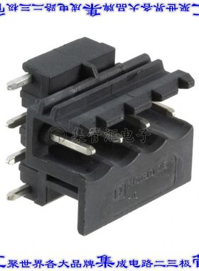 2909002 端子块连接器4POS接头公引脚带罩5mm黑色90DEG通孔