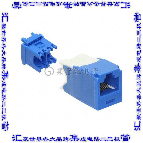CJ6X88TGBU-24 接插件连接器MINI-COM MODULE, CAT 6A, UTP, 8