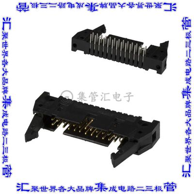5499786-6 针座连接器26POS接头2排2.54mm公形插针通孔直角镀金