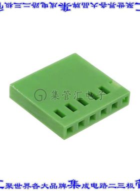 925366-6 矩形连接器外壳6POS插座2.54mm母形插口绿色自由悬挂