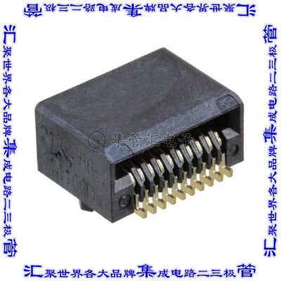 2170088-2 插拔式连接器20POS插座zSFP+表面贴装直角焊接镀金