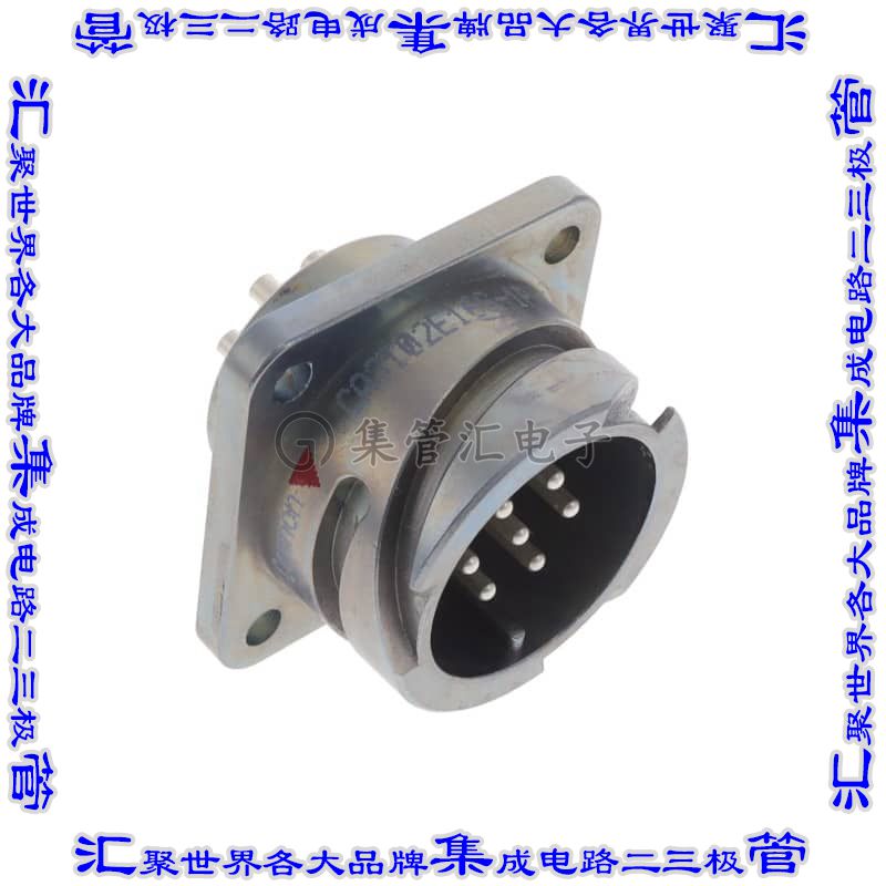 CA3102E16S-1P-B-A240 圆形连接器7POS插座公形引脚压接银面板安