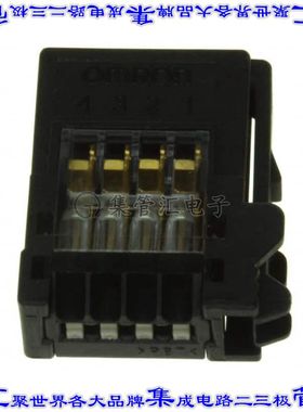 XN2A-1430 矩形连接器4POS插头2mm公引脚黑色弹簧夹镀金自由悬挂