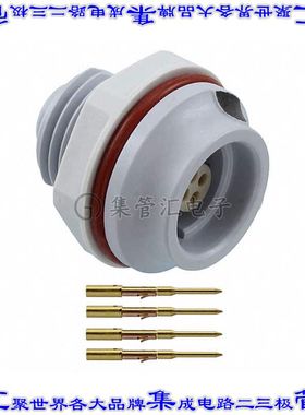 JMXHH1G04FCUDSU 圆形连接器4POS插座母插口压接镀金面板安装