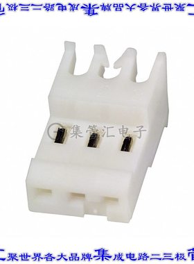 3-640621-3 矩形连接器3POS插座2.54mm母插口白色IDC锡自由悬挂直