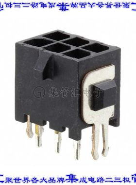 3-794680-6 针座连接器6POS接头2排3mm公形插针通孔直针锡