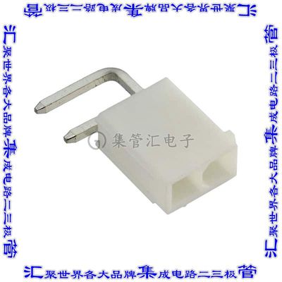 1586042-2 针座连接器2POS接头2排公形插针通孔直角锡