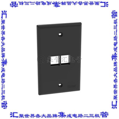 NK2FNBL 接插件连接器FACEPLATE SNGL GANG 2PORT BLK