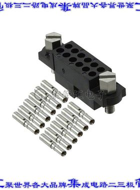 M80-4611242 矩形连接器12POS插座2排2mm母插口黑色压接镀金自由