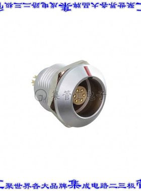 FLKC-06EGFS-GCP-001 圆形连接器6POS插座母插口焊杯镀金面板安装