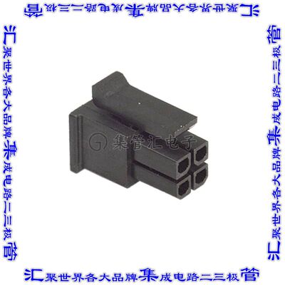 430250400 0430250400矩形连接器外壳4POS插座2排3mm母形插口黑色