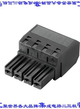 1060410000 端子块连接器4POS插头刀片插座7.62mm黑色自由悬挂