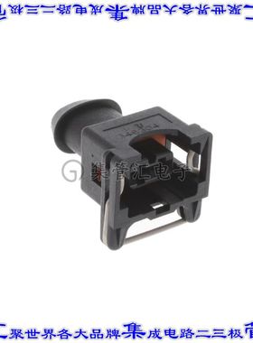 347887-3 矩形连接器外壳2POS插座5mm母形插口黑色自由悬挂