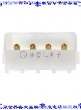 1586534-2 针座连接器4POS接头5.08mm公形插针通孔直针镀金