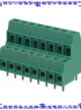 1708084 线对板连接器8POS接线端子2排3.81mm通孔水平带板