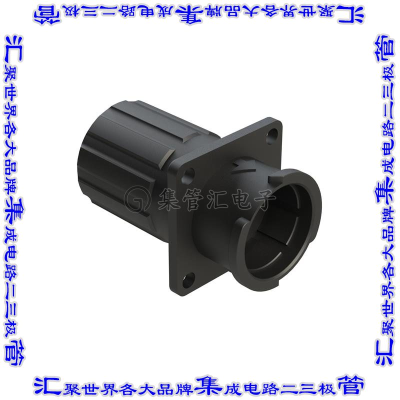 FLS012N3PHEC03 圆形连接器3POS插座外壳用于公插针黑色面板安装
