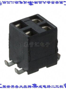 969973-2 针座连接器4POS插座2排2.54mm母形插口表贴SMD镀金