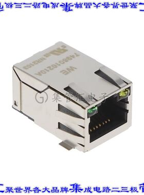 7498010210A 接插件连接器INTEGRATED RJ45 TRANSFORMER WE-R