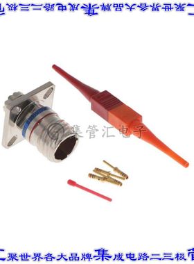 D38999/20SA98PN 圆形连接器3POS插座公形引脚压接镀金面板安装